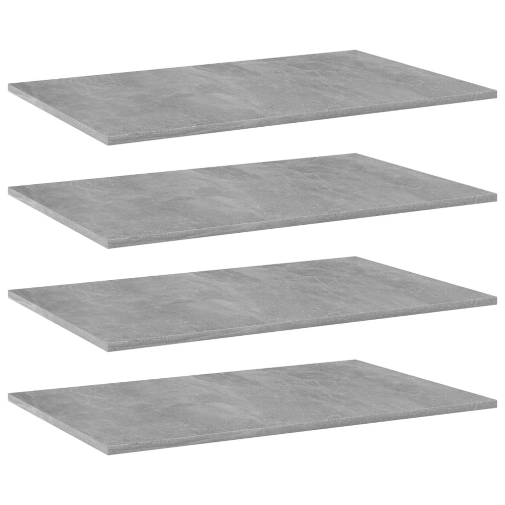 Betongraue Bücherregal Bretter 80x50 cm, 4er-Set