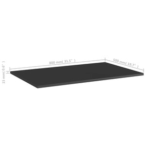 Hochglanz Bücherregal Bretter Schwarz 80x50 cm, 4er-Set
