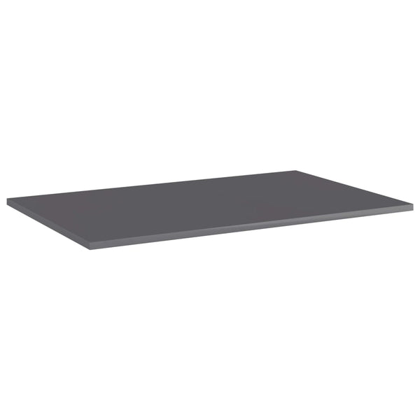 Bücherregal Bretter Hochglanz Grau 4er-Set