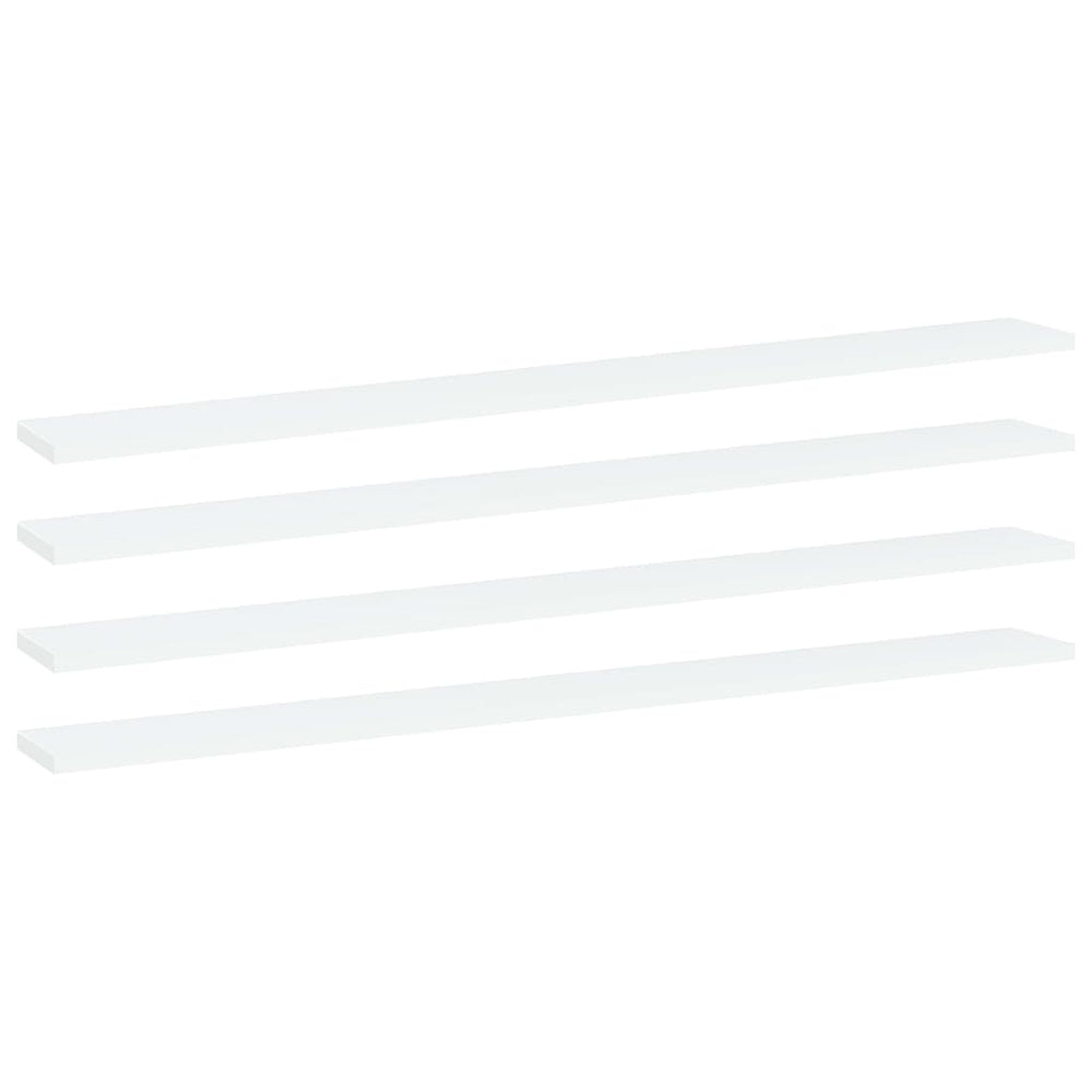 Weiße Bücherregal-Bretter, 4er Set