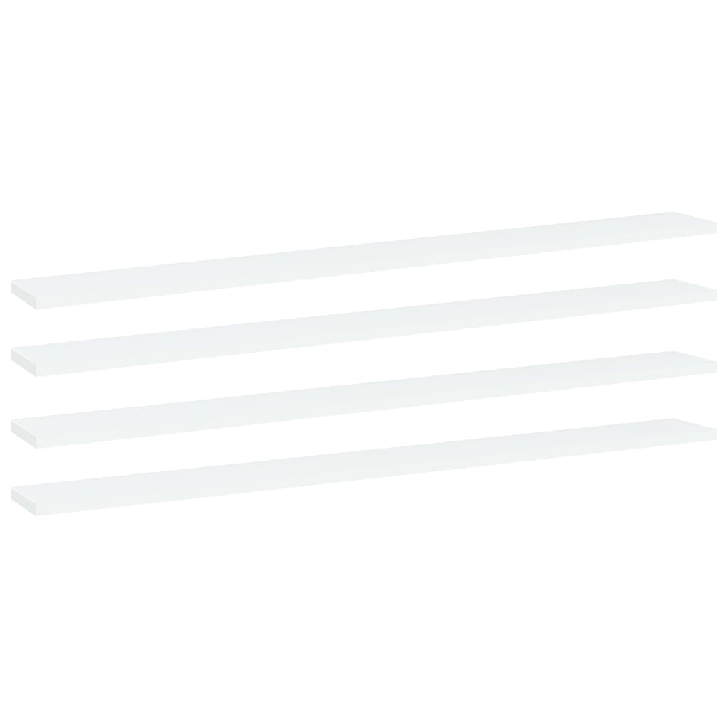 Weiße Bücherregal-Bretter, 4er Set