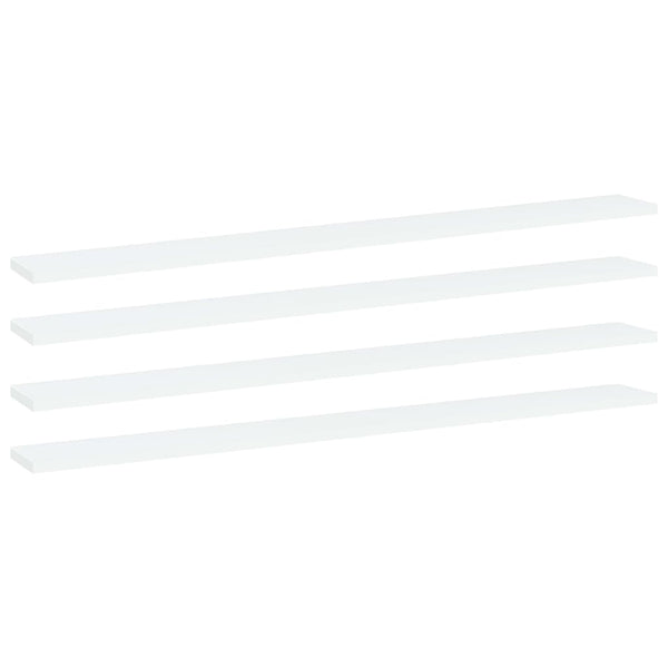 Weiße Bücherregal-Bretter, 4er Set