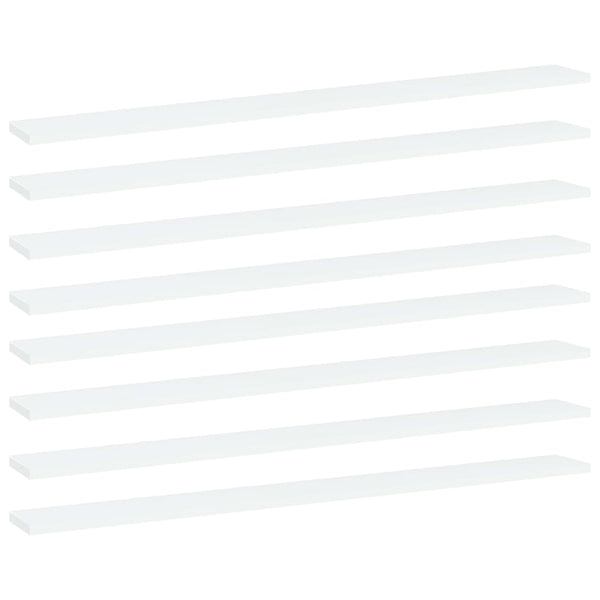 Weiße Bücherregal Bretter, 100 cm, 8er-Set