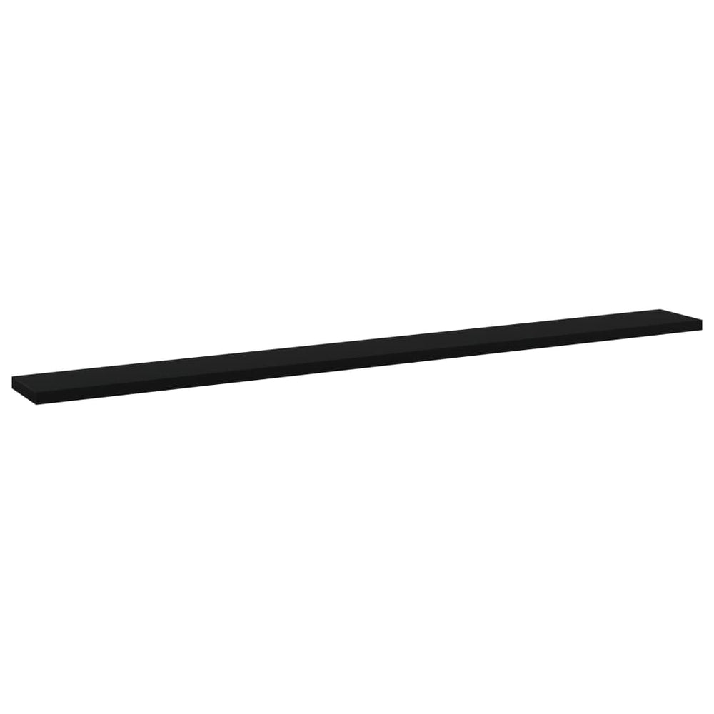 Schwarze Bücherregal Bretter, 4er Set