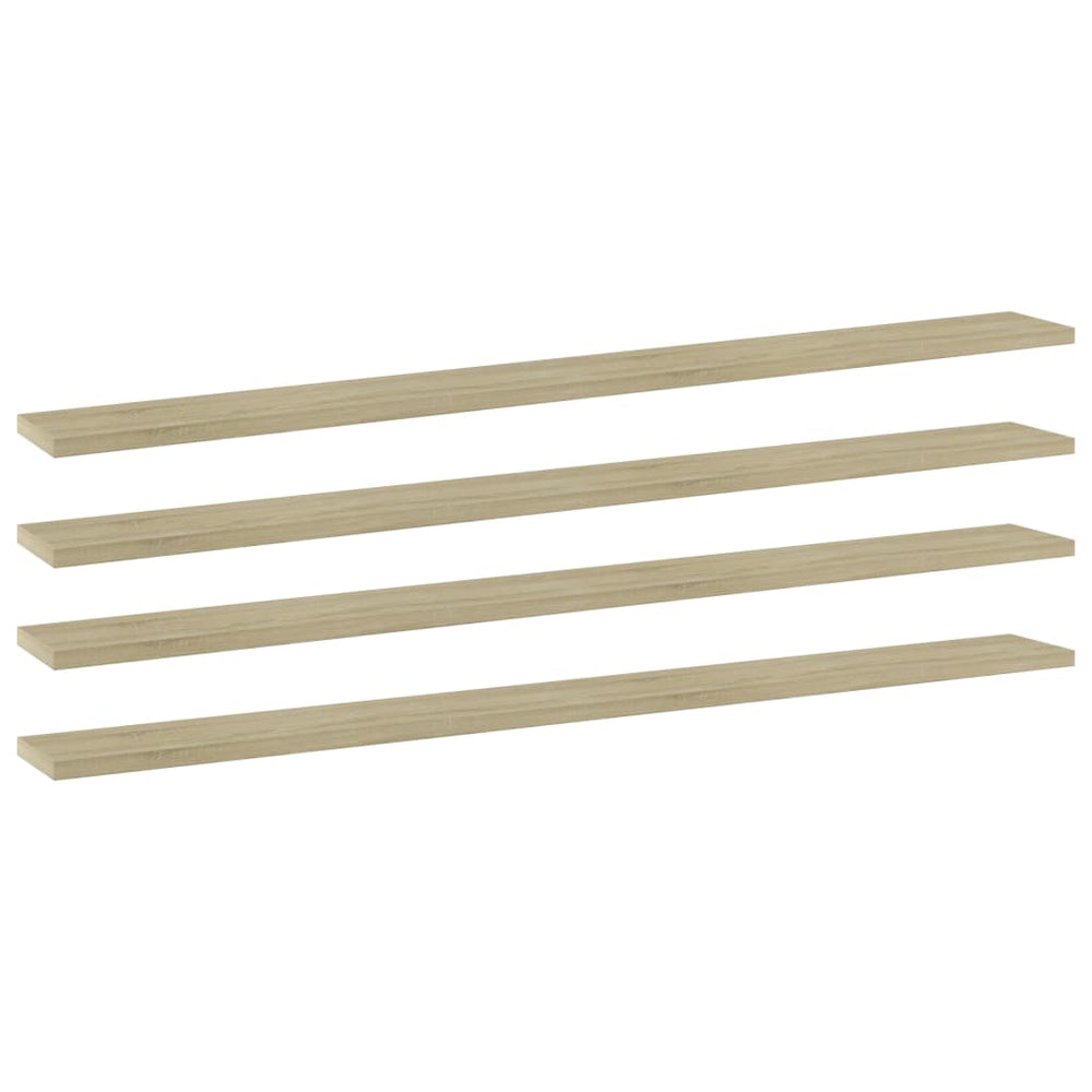 Bücherregal Bretter Sonoma Eiche 100x10 cm, 4er-Set