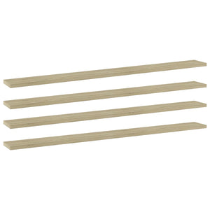 Bücherregal Bretter Sonoma Eiche 100x10 cm, 4er-Set