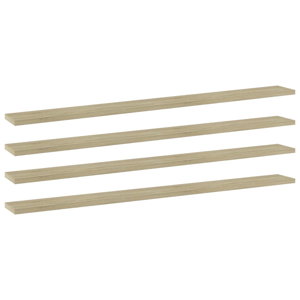 Bücherregal Bretter Sonoma Eiche 100x10 cm, 4er-Set