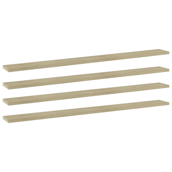 Bücherregal Bretter Sonoma Eiche 100x10 cm, 4er-Set