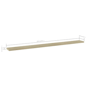 Bücherregal Bretter Sonoma Eiche 100x10 cm, 4er-Set