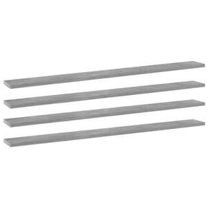 Betongraue Bücherregal Bretter, 4er Set