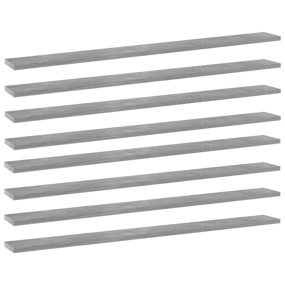 Bücherregal Bretter Betongrau, 8er-Set