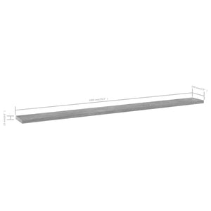 Bücherregal Bretter Betongrau, 8er-Set