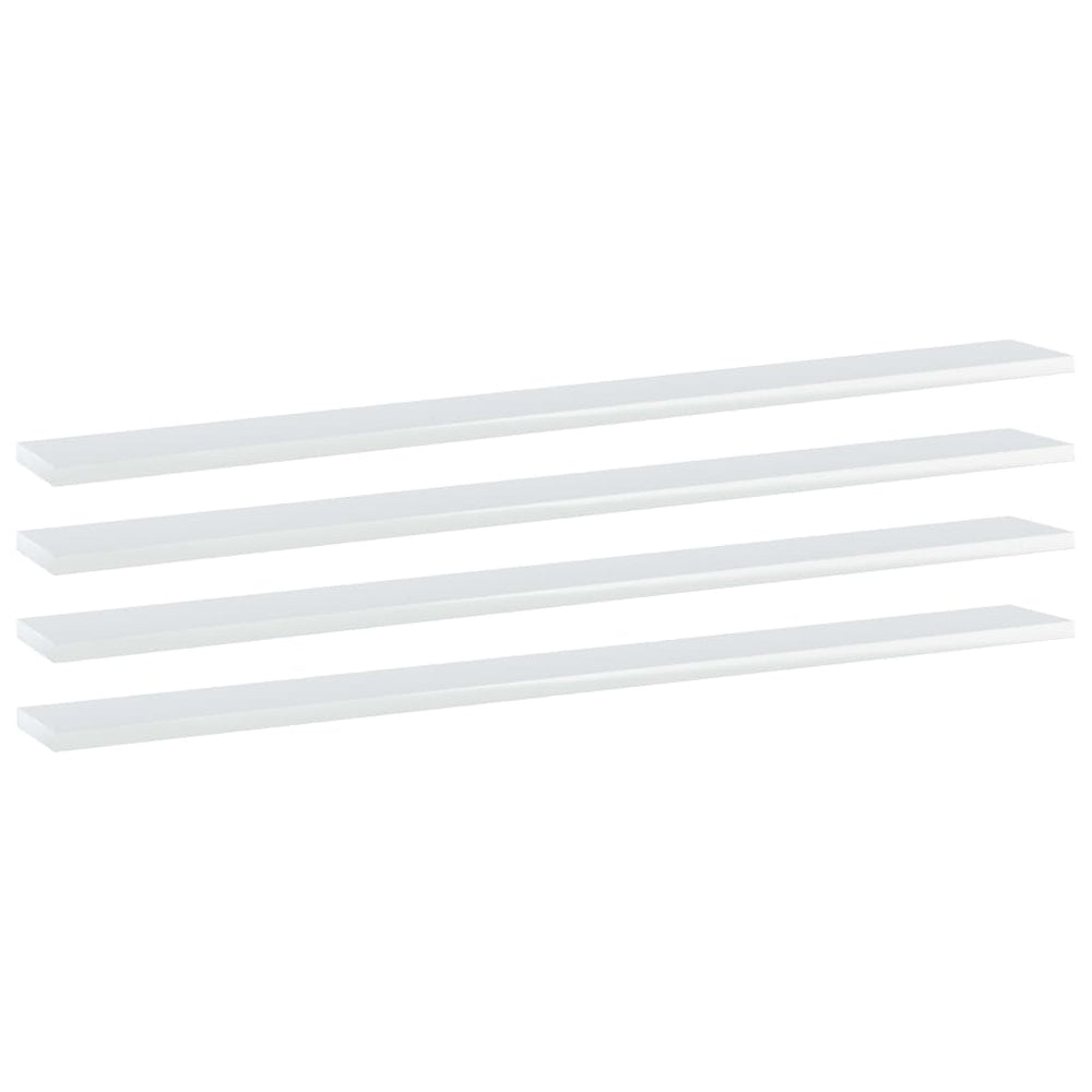 Regalbretter Hochglanz Weiß 100x10 cm, 4er Set