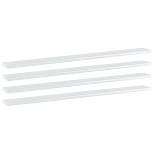 Regalbretter Hochglanz Weiß 100x10 cm, 4er Set