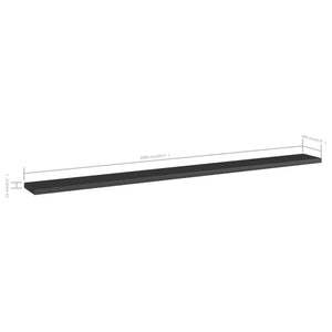 Hochglanz Schwarz Bücherregal-Bretter, 4er Set