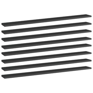 Hochglanz Schwarz Bücherregal Bretter, 8er Set