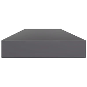 Bücherregal Bretter Grau Hochglanz 4er-Set