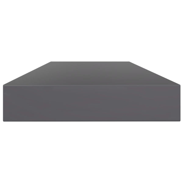 Bücherregal Bretter Grau Hochglanz 4er-Set