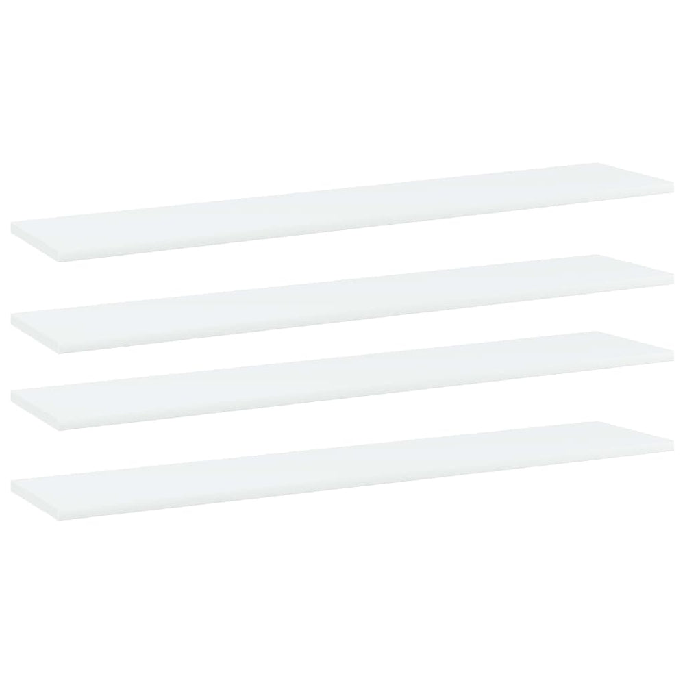 Bücherregal Bretter Weiß 100x20cm 4er Set