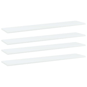 Bücherregal Bretter Weiß 100x20cm 4er Set