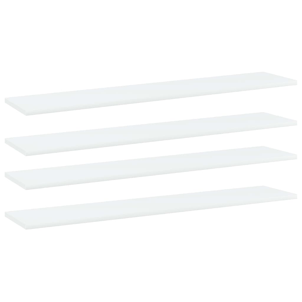 Bücherregal Bretter Weiß 100x20cm 4er Set