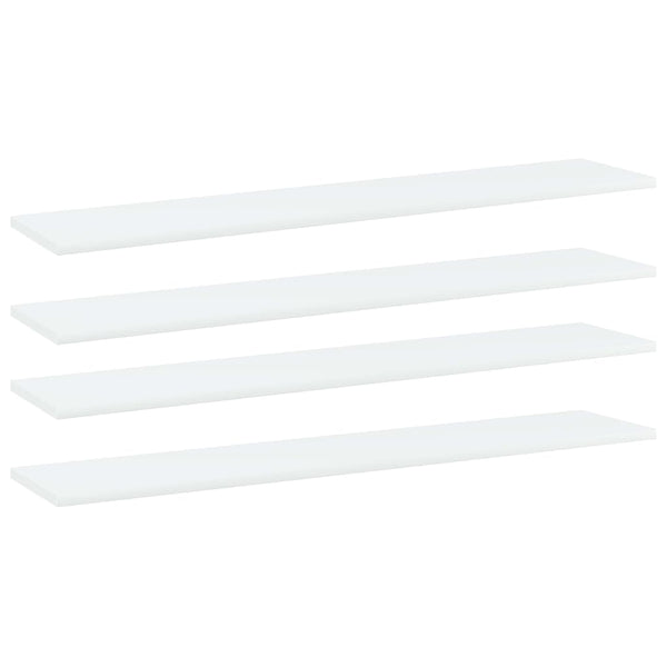 Bücherregal Bretter Weiß 100x20cm 4er Set