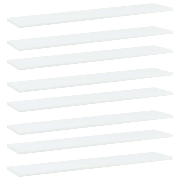 Regalbretter Weiß 100x20 cm, 8er Set