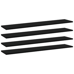Schwarz Bücherregal Bretter 100 cm, 4er-Set