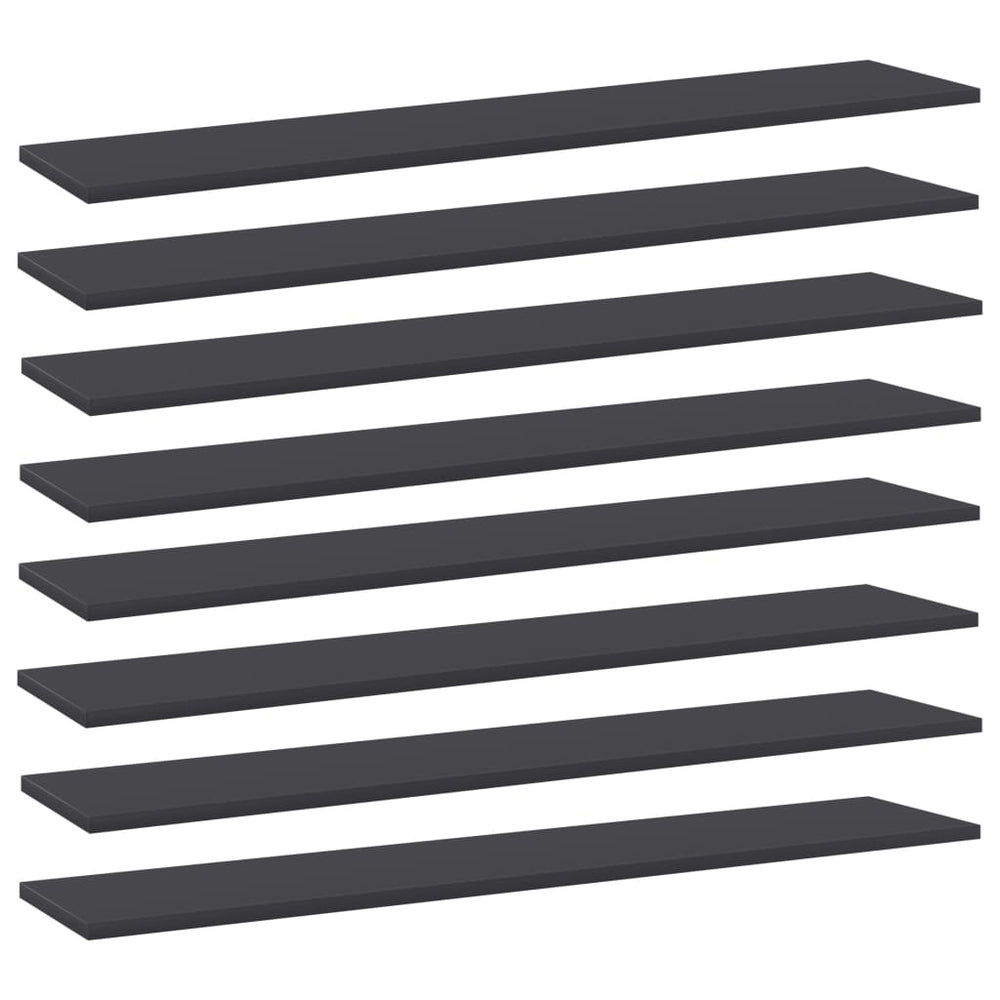 Bücherregal Bretter Grau, 8er Set
