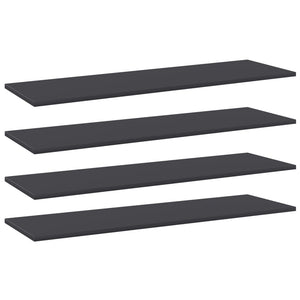 Bücherregal Bretter Grau 100x30 cm, 4er Set