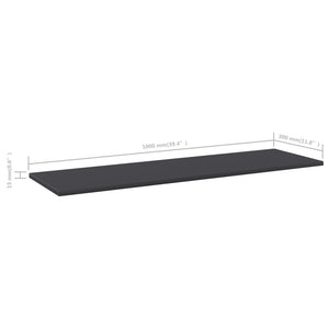 Bücherregal Bretter Grau 100x30 cm, 4er Set