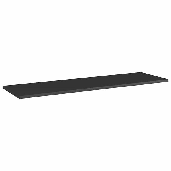 Hochglanz Schwarz Bücherregal-Bretter, 4er Set