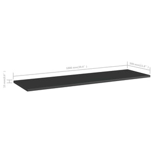 Bücherregal Bretter 100x30 cm, 8er Set Schwarz