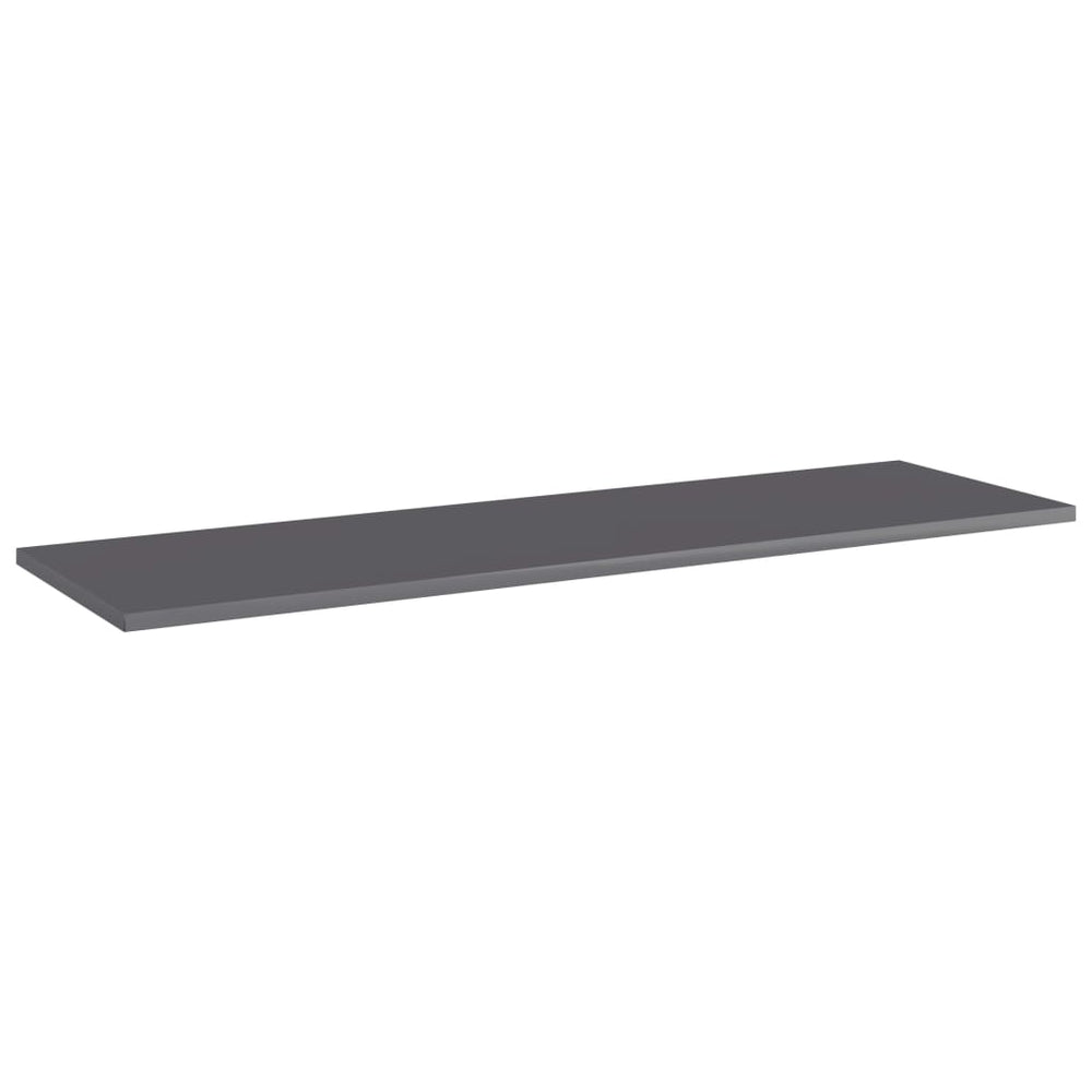 Bücherregal Bretter Hochglanz Grau 100x30 cm, 4er-Set