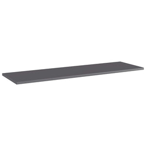 Bücherregal Bretter Hochglanz Grau 100x30 cm, 4er-Set