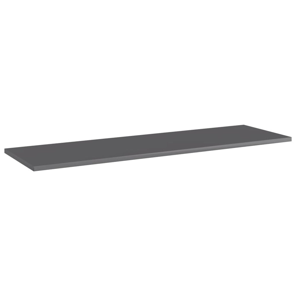 Bücherregal Bretter Grau Hochglanz 100x30 cm, 8 Stk