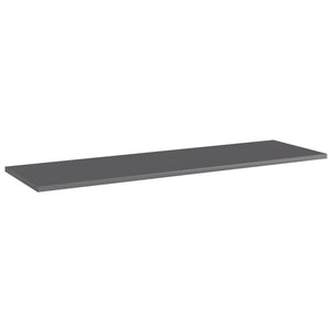 Bücherregal Bretter Grau Hochglanz 100x30 cm, 8 Stk