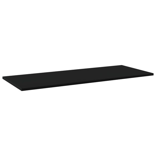 Schwarze Bücherregal Bretter, 4er Set