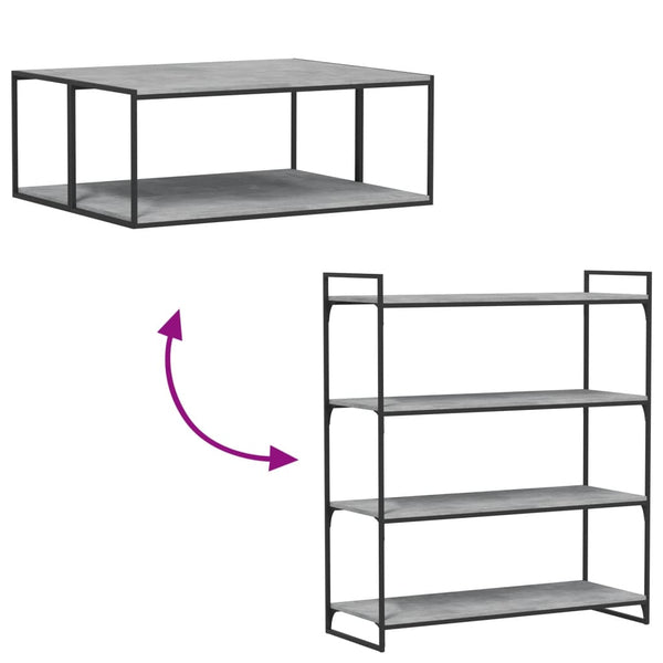 Betongraue Bücherregal-Bretter, 4er-Set