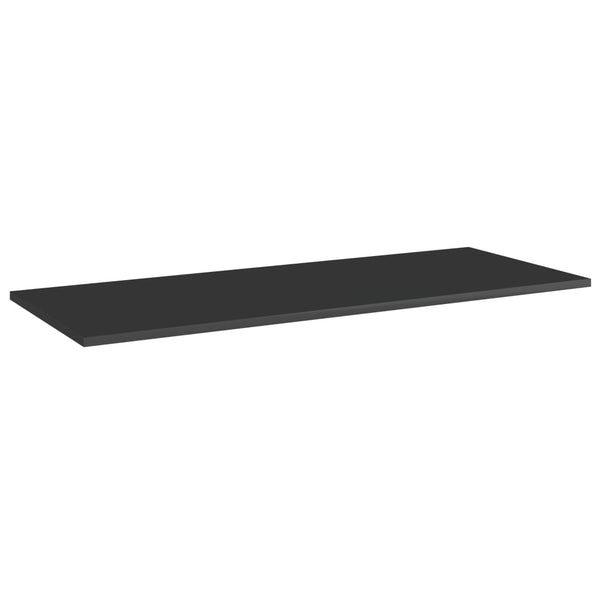 Hochglanz Schwarz Bücherregal Bretter 100x40 cm, 4er Set