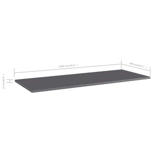 Regalbretter Hochglanz Grau 100x40 cm, 4er Set