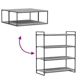 Betongraue Bücherregal-Bretter, 4er-Set