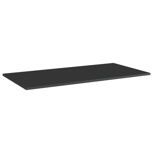 Hochglanz Schwarz Bücherregal Bretter 100x50 cm, 4er Set