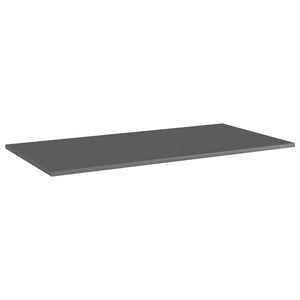 Hochglanz Grau Bücherregal Bretter 100x50cm, 4er-Set