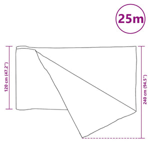 Zaunblende Schwarz 1,2x25 m HDPE 75 g/m²