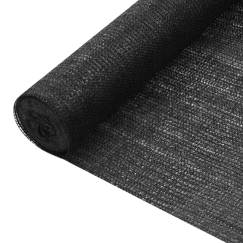 vidaXL Fence Screen Black 1.5x50 m HDPE 75 g/m²