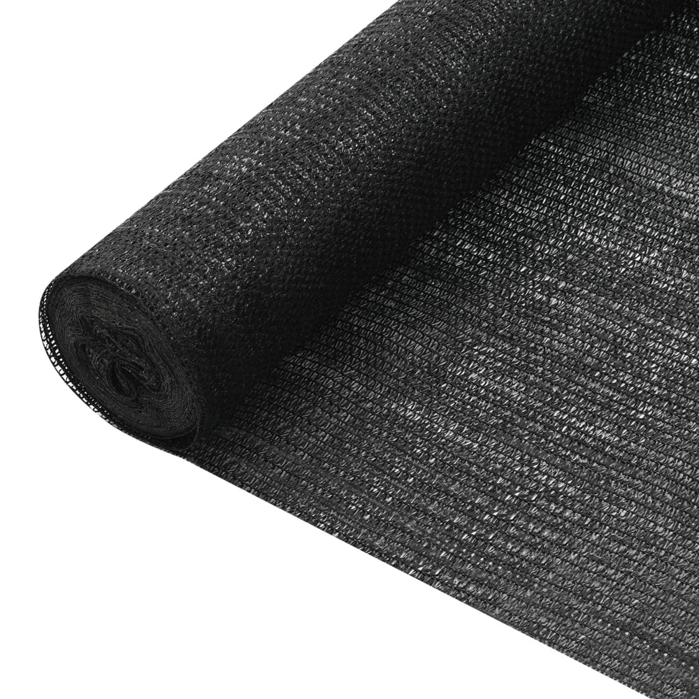 vidaXL Fence Privacy Screen Black 2x10 m HDPE 75 g/m²