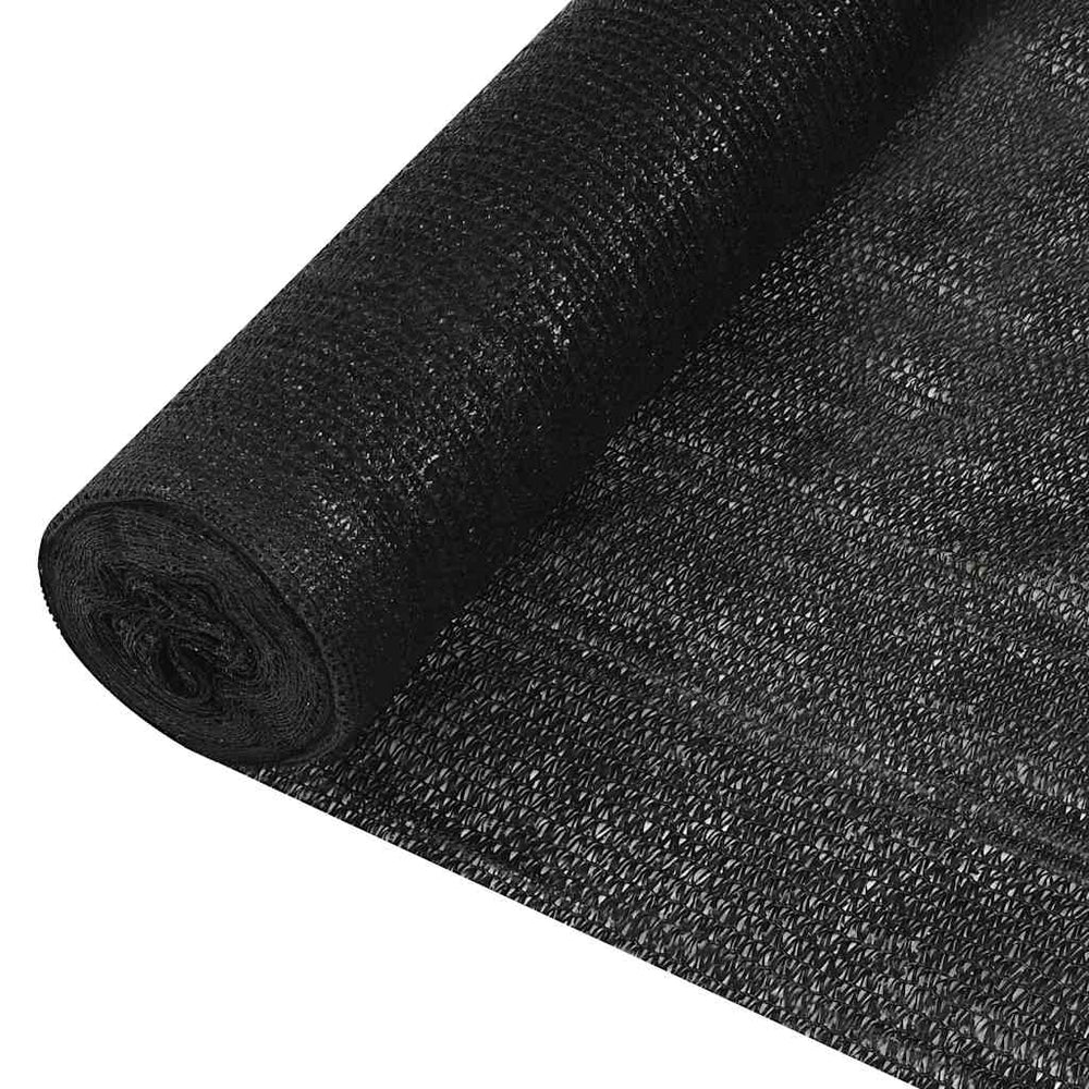 vidaXL Fence Screen Black 1x50 m HDPE 150 g/m²