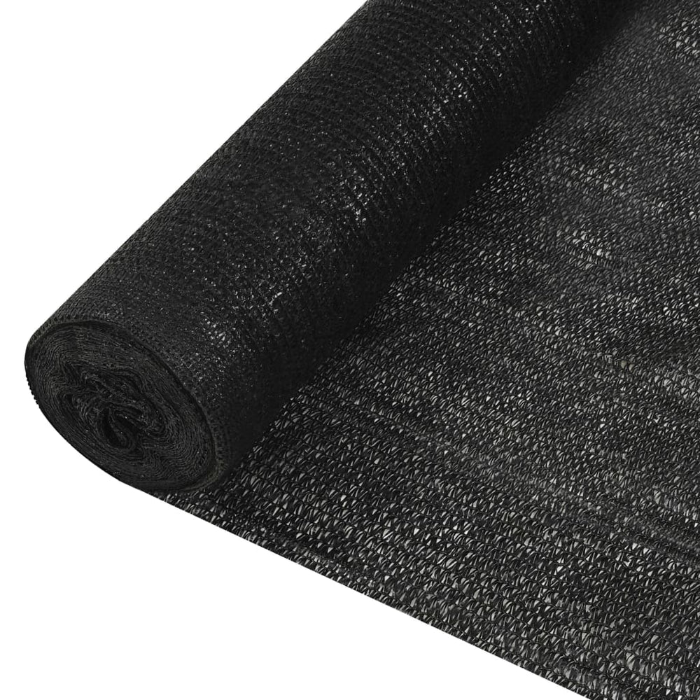 vidaXL Fence Screen Black 1.2x25 m HDPE 150 g/m²