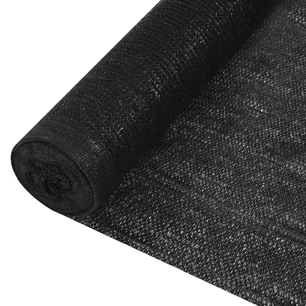 vidaXL Fence Screen Black 1.2x50 m HDPE 195 g/m²